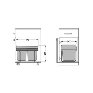 Integrity 36L Bottom-Mounted Double Bin (BM 400 18WS) - Image 2