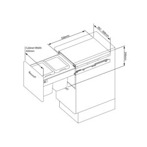 Integrity 26L Under-Bench Double Bin (MB 400 13W) - Image 3