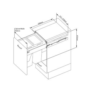 Integrity 42L Under-Bench Double Bin (MB 450 21W) - Image 2