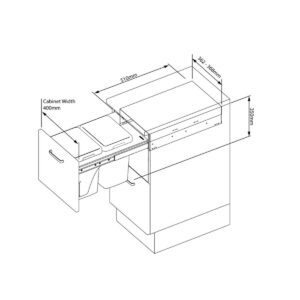 Integrity 26L Side-Mounted Double Bin (SM 400 13WS) - Image 2